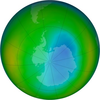 Antarctic ozone map for 2007-07